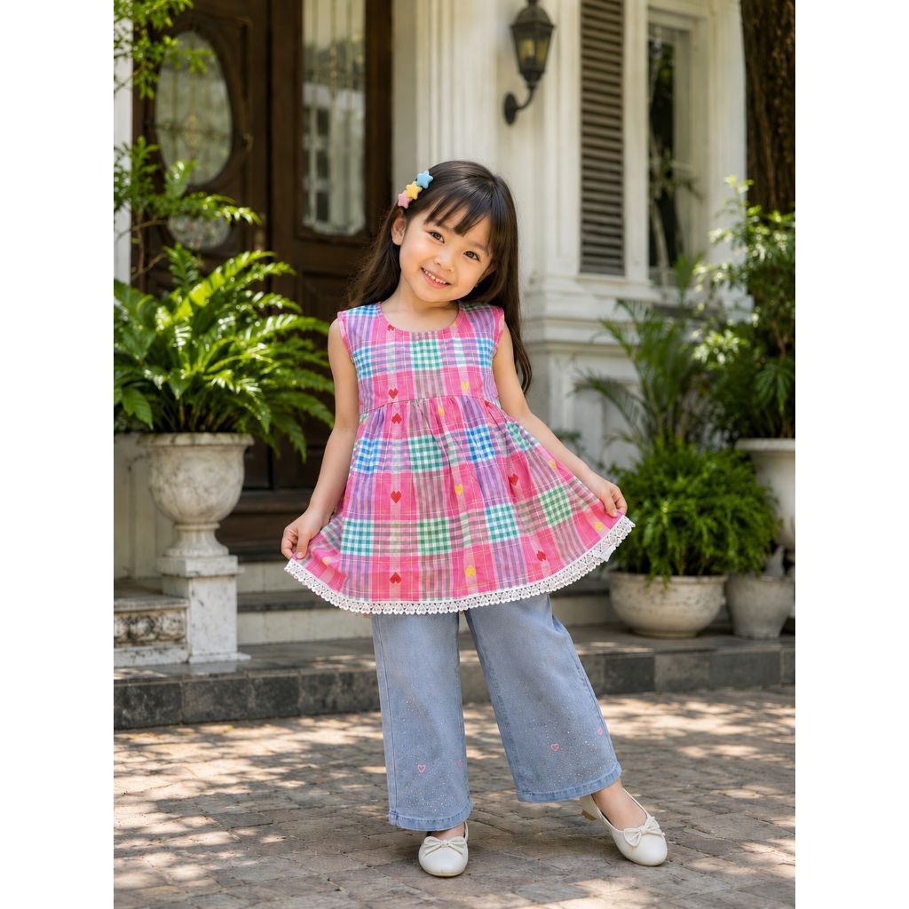LHS_setelan anak katun jenss BKK bonus jepitan rambut