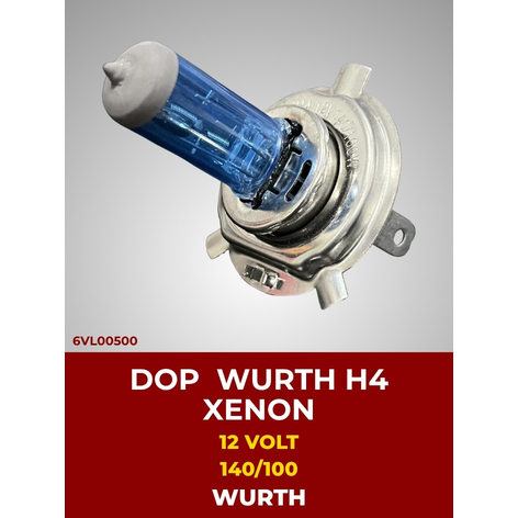DOP  WURTH H4 XENON - 12 VOLT 140/100 WATT