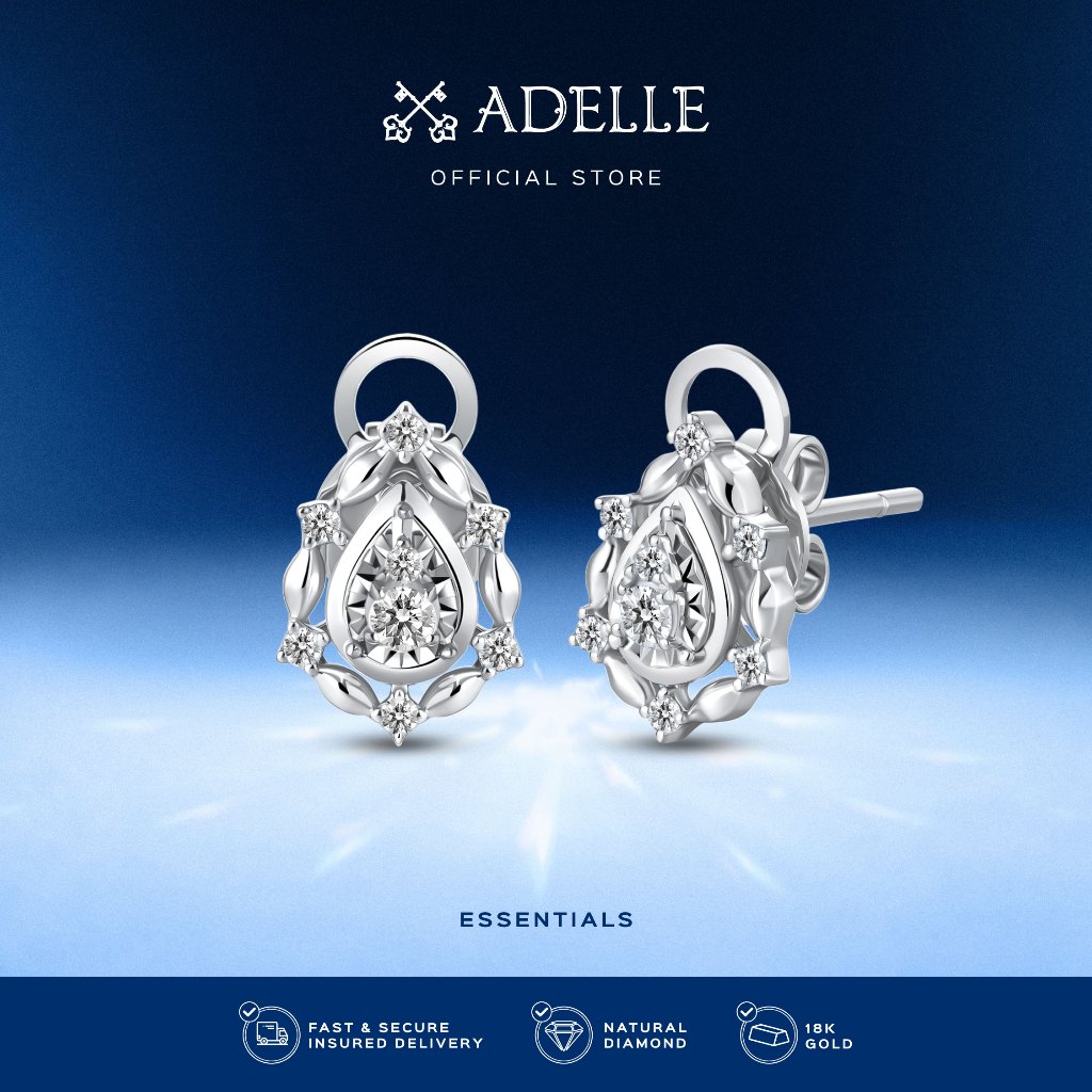 Adelle Jewellery - Essentials Enamor Set Earrings - Anting Emas Berlian