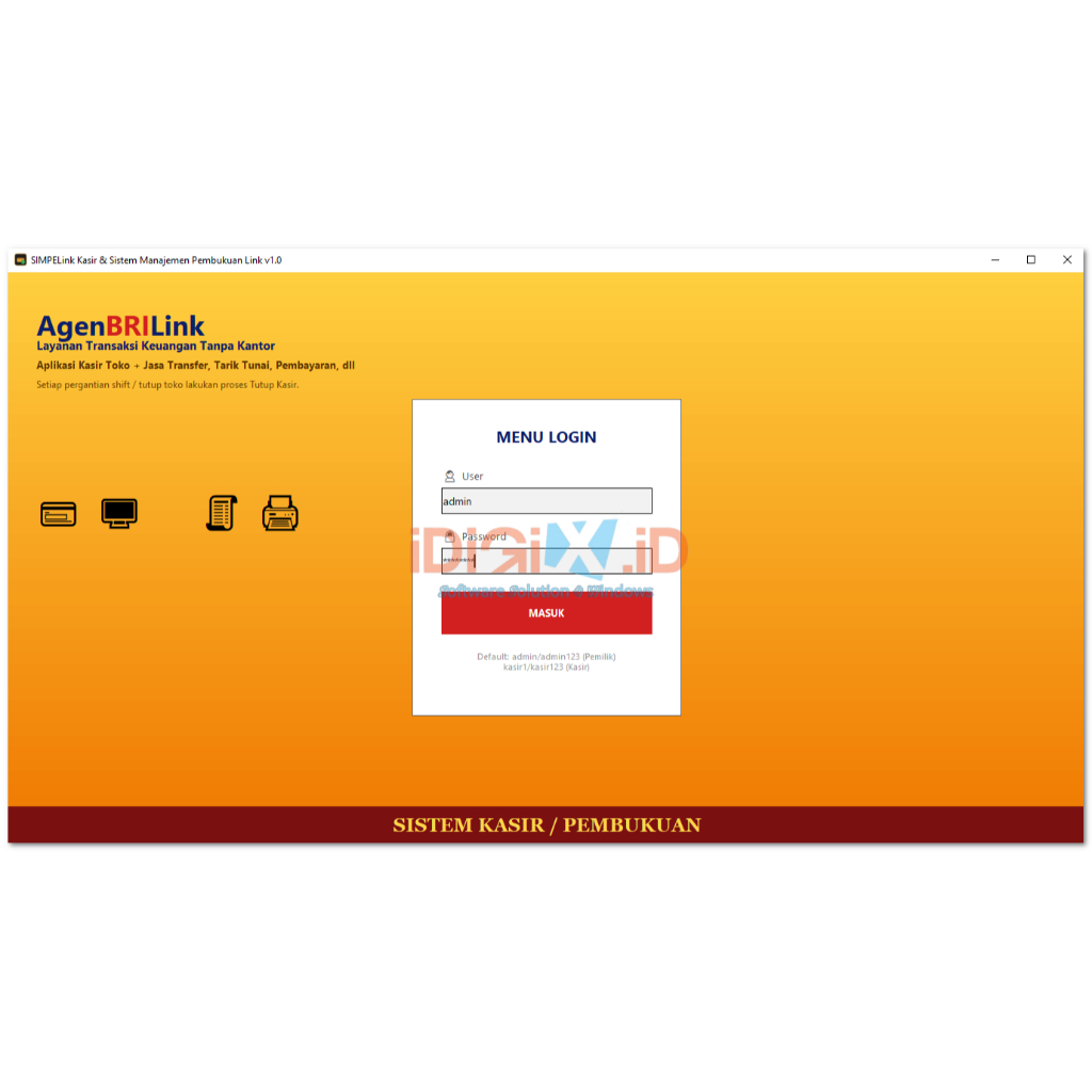 Aplikasi Kasir & Pembukuan Agen BRILink