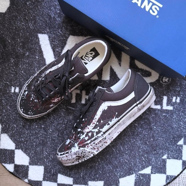Vans Reissue 36 LX Old Skool Chatchoal Grey Splatter Original Resmi