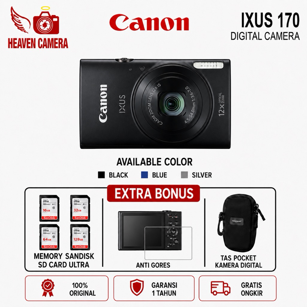 CANON IXUS 170 / CAMERA DIGITAL IXUS 170 / IXUS 170 12X ZOOM