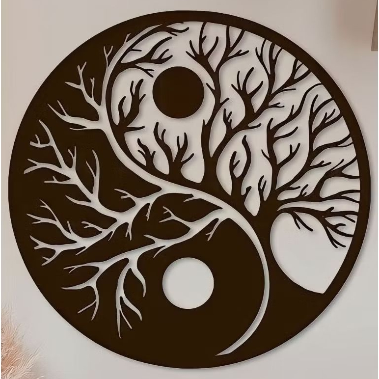 Dekorasi Dinding Timbul Yin & Yang Wall Decor Yin Yang