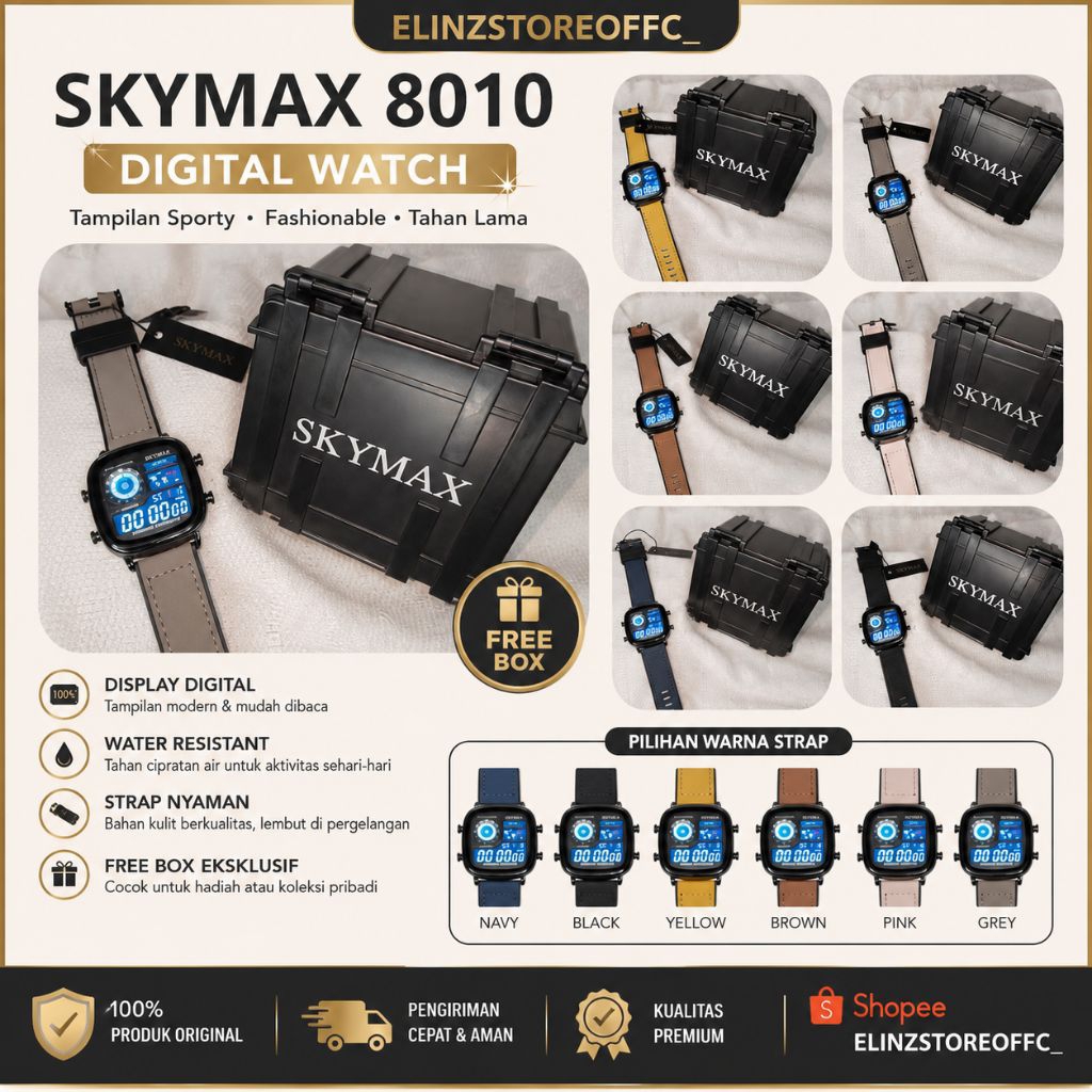 SKYMAX 8010 Digital Watch + FREE BOX