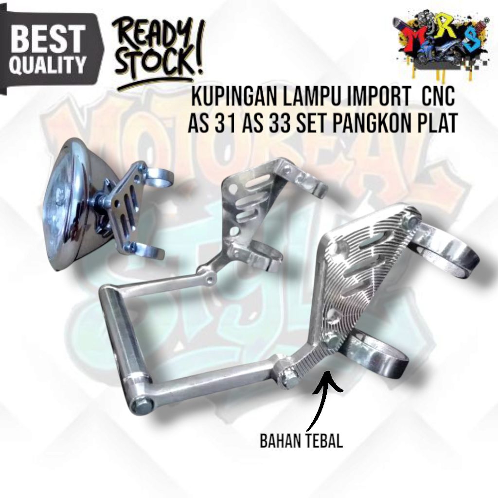 Pangkon Lampu Pesek Tralis CNC PNP CB GL Max Gl Pro Megapro Tiger