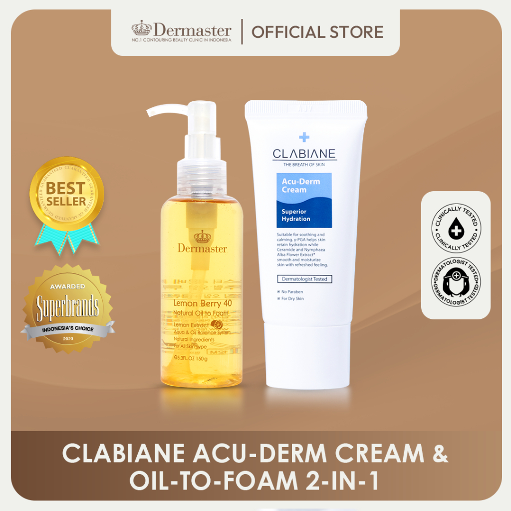 Dermaster Oil To Foam 2 in 1 & Clabiane Acu-Derm Cream