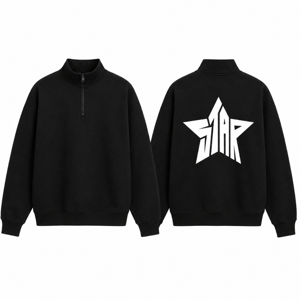 Sweater Half Zip Unisex Terbaru Sweater Half Zip Fleece Premium