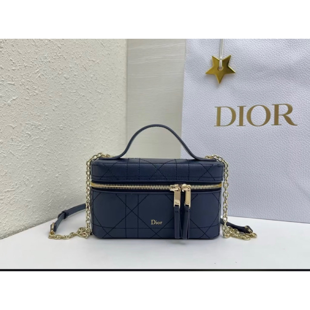 Tas Wanita CD VANITY Mini NEW Leather Lamskin Mirrir Quality