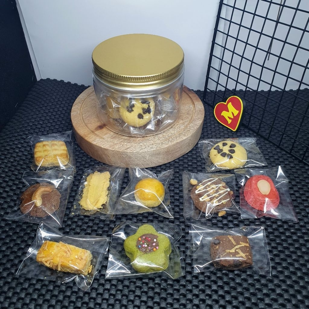 Cookies Premium Bijian Mix (10pc) Tabung 300ml Kue Kering Merry Cookies - Multi Prima Rasa