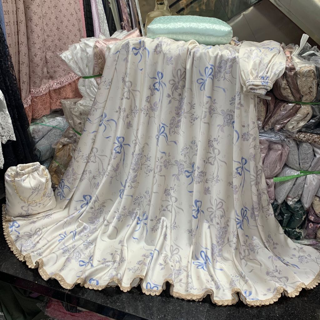 New Product [Mukenah Terbaru 2026 ] Mukenah Armani Silk Motif Pita Mukenah Armani Silk Terbaru