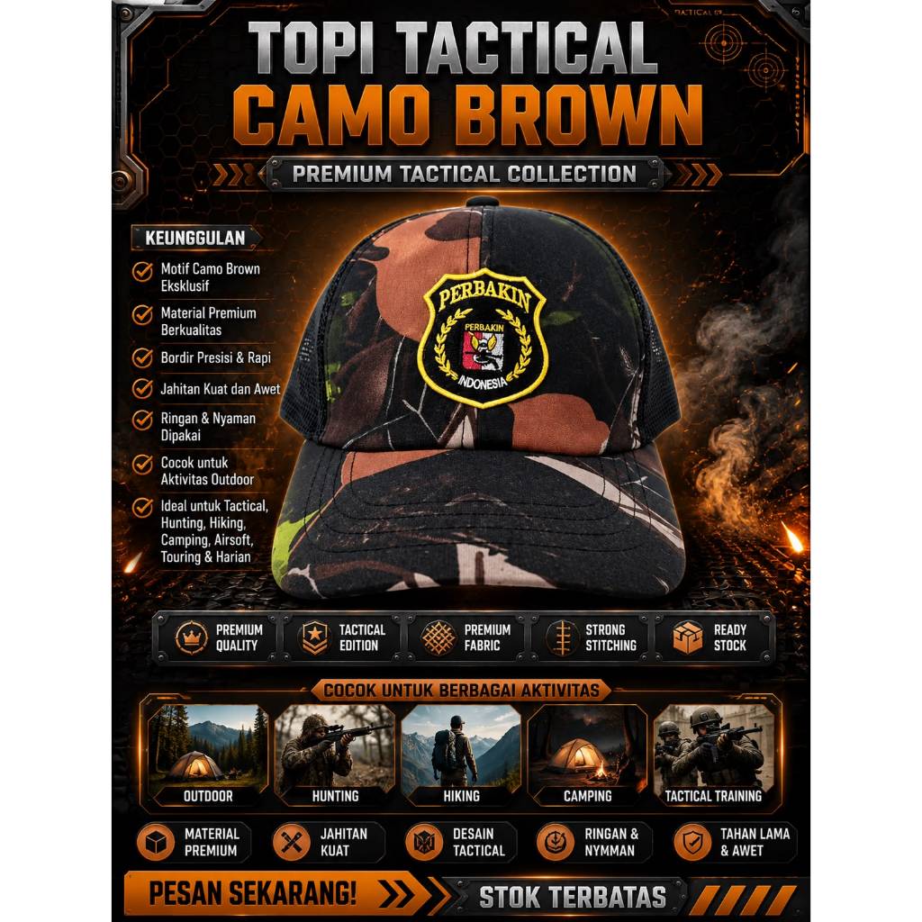 TOPI CAMO TOPI BERBURU TOPI PERBAKIN
