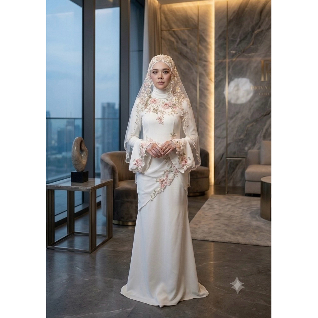 gaun pengantin Malaysia melayu gaun akad gaun walimah wedding dress