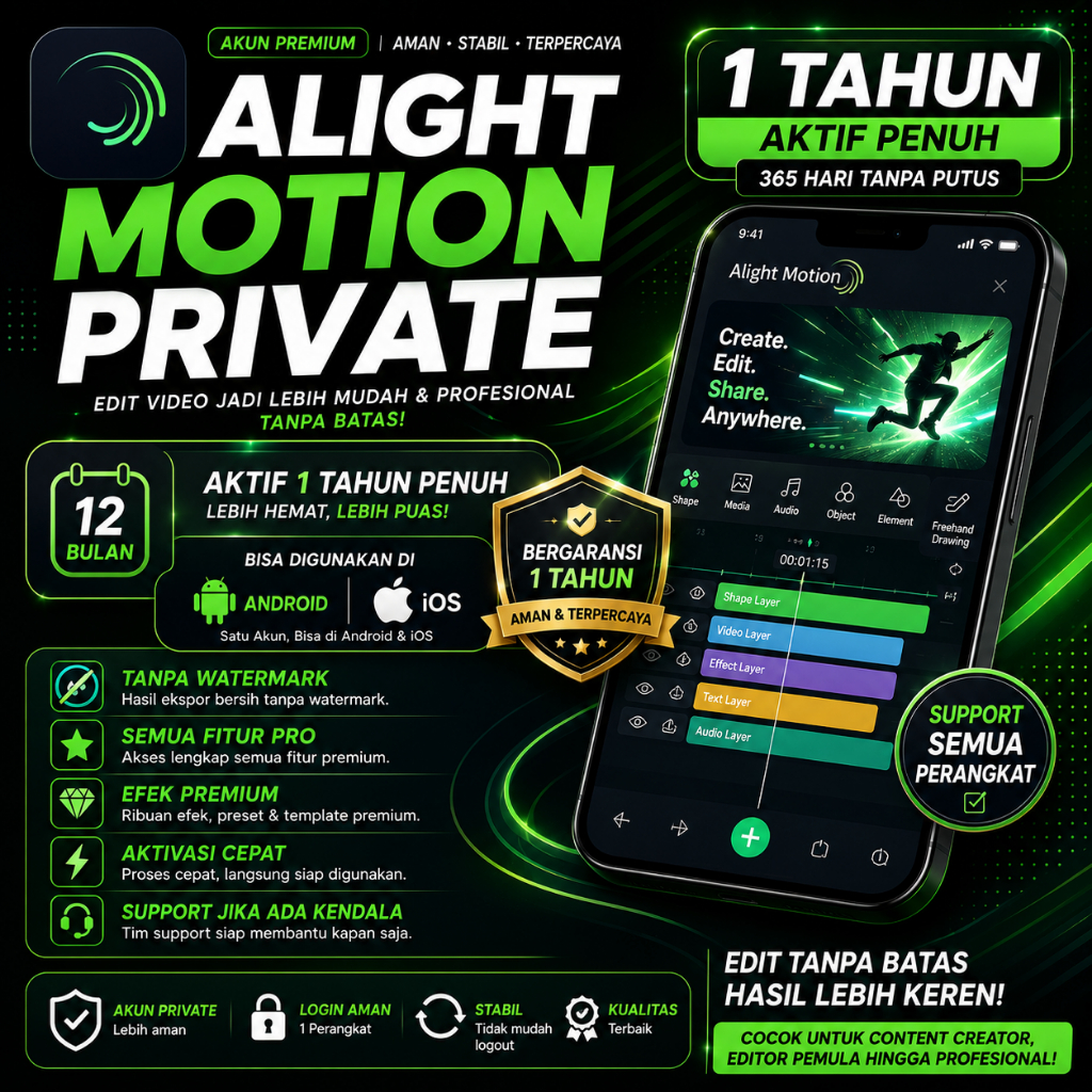 Alight Motion Private 1 Tahun