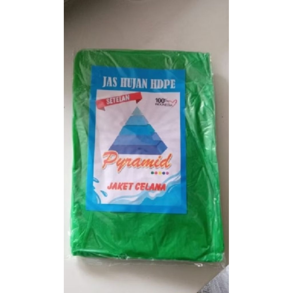 [TERMURAH] JAS HUJAN SETELAN PYRAMID JAKET CELANA TALI LEHER