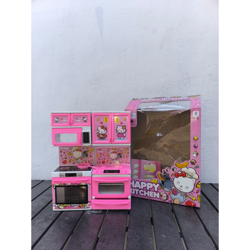 PL PRELOVED Mainan Happy Kitchen Set Hello Kitty / Mainan Bekas Cooking Hello Kitty / Mainan Memasak