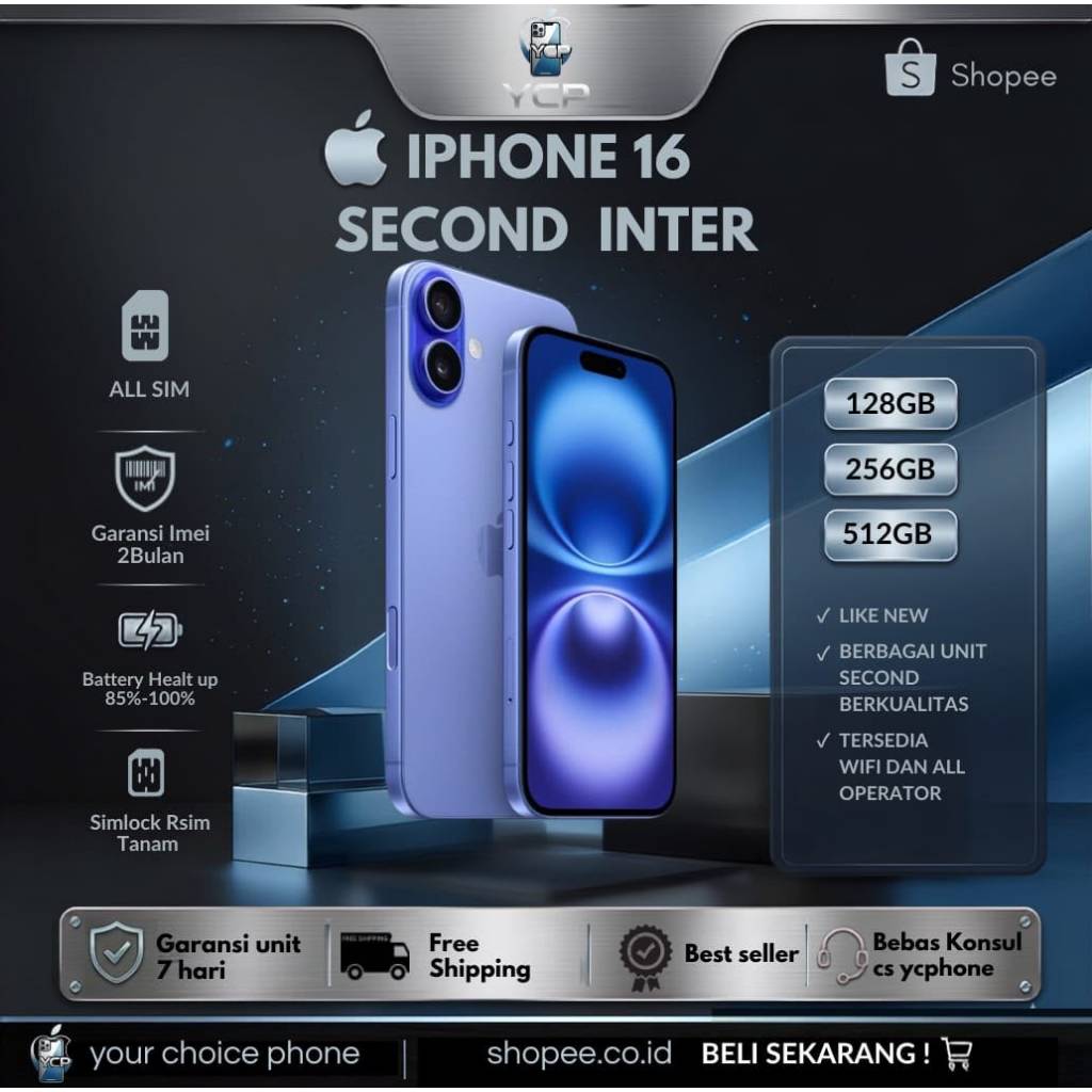 IP 16 128GB/512GB SECOND INTER ORIGINAL