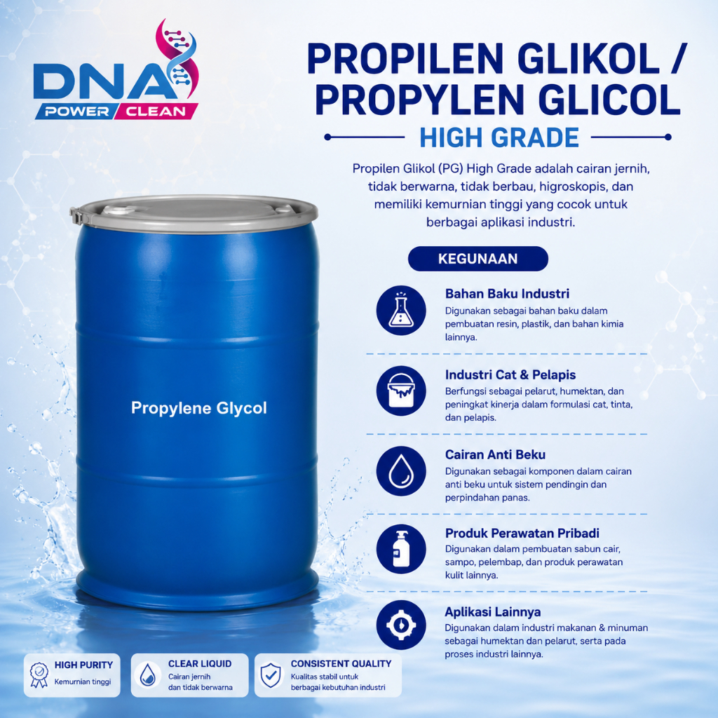 [DNA] Propilen Glicol / Propylen Glycol / PG High Grade 1kg DOW