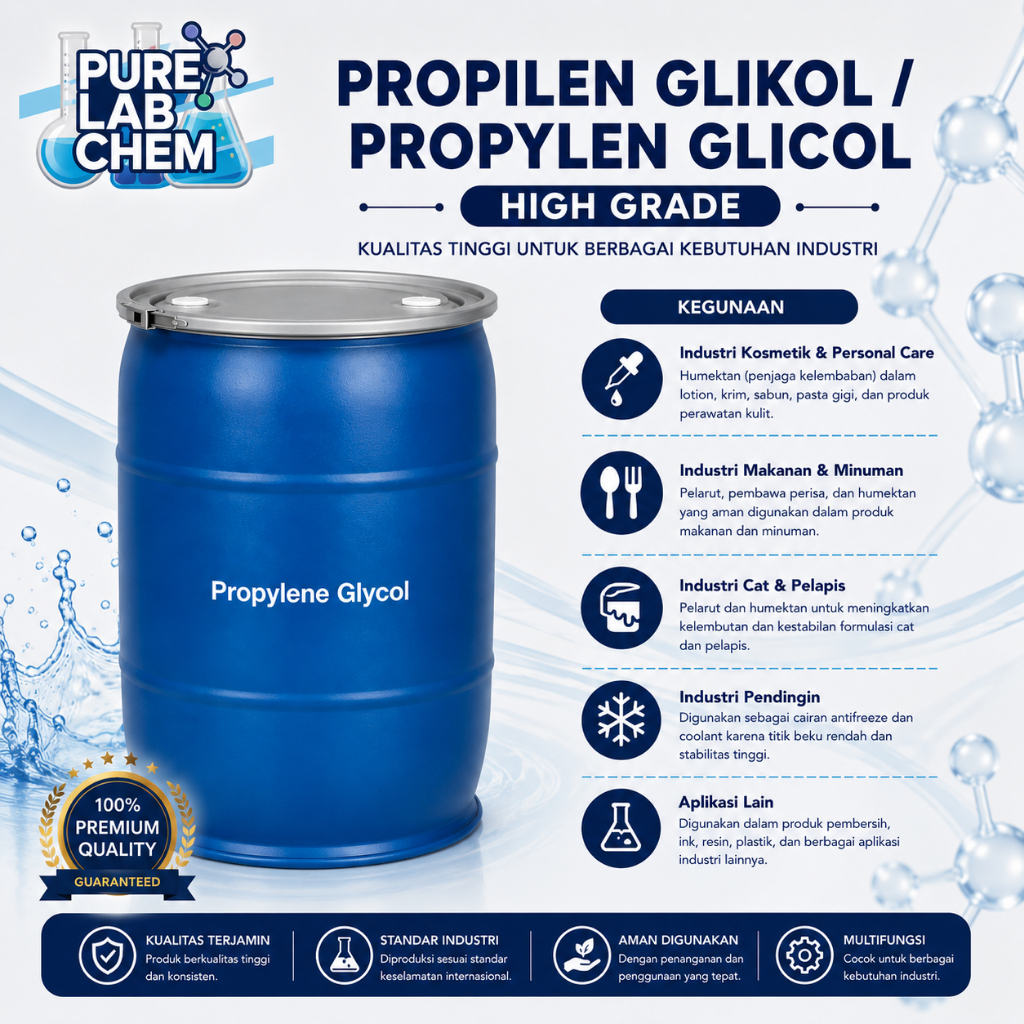 [PURE LAB] Propilen Glicol / Propylen Glycol / PG USP 1kg DOW
