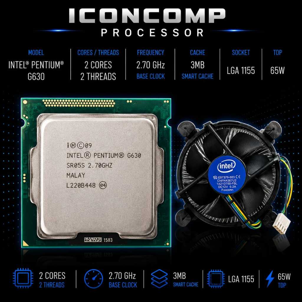 PROCESSOR INTEL G630 + FAN INTEL LGA 1155