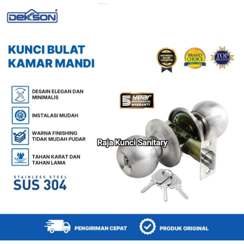 Kunci Bulat Dekkson Lockset T9587 ET SSS