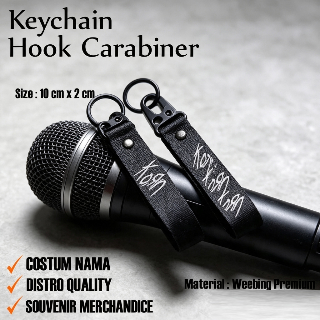 GANTUNGAN KUNCI KORN - KEYCHAIN KORN BAND  - KARABINER BAND NU METAL KORN