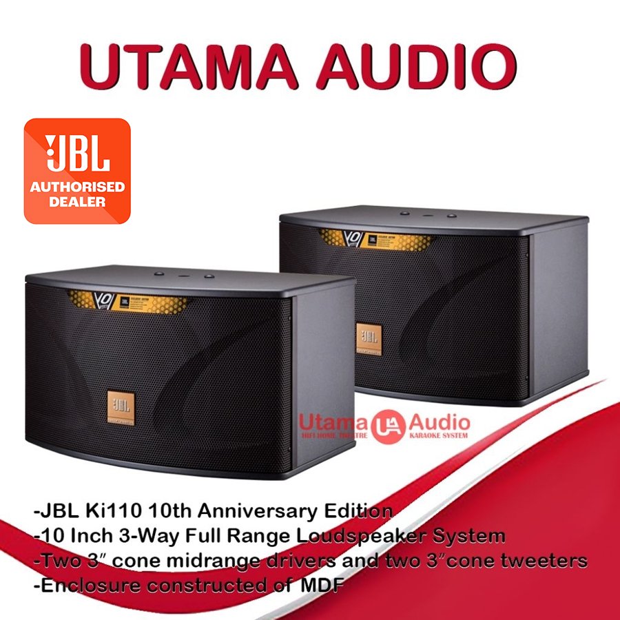 JBL Ki110 3 Way 10inch Speaker Karaoke Ki 110 3Way Garansi Resmi IMS