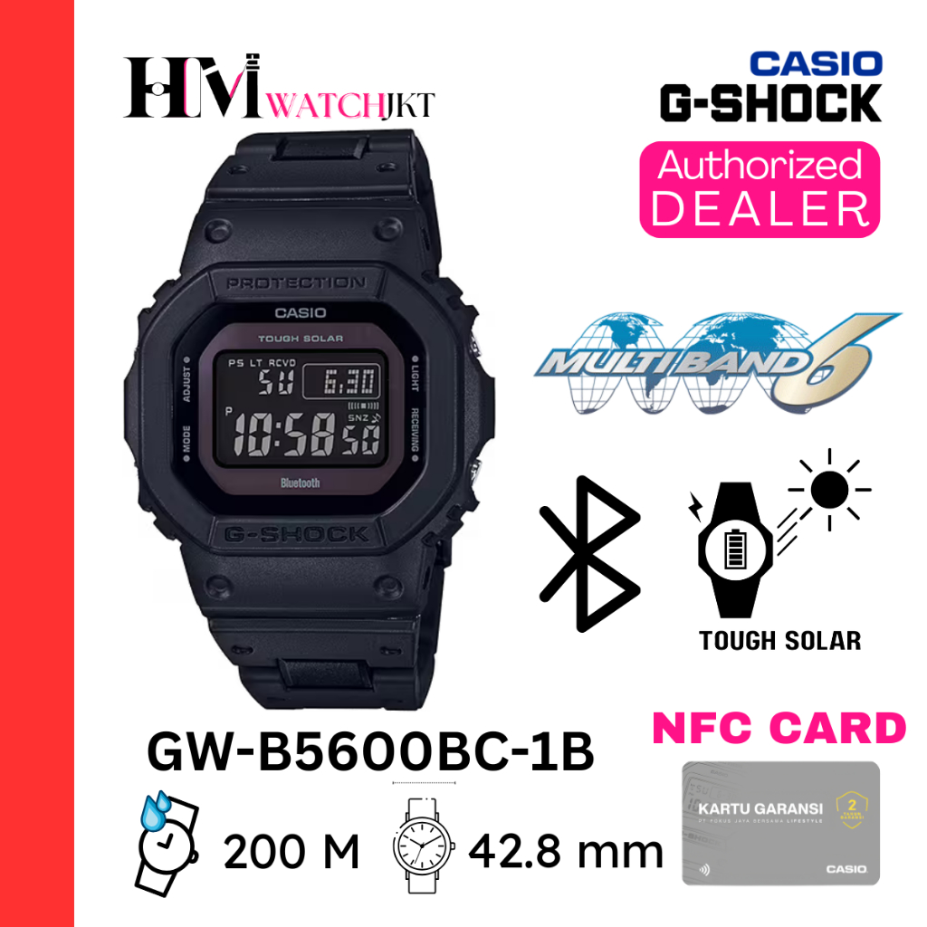 CASIO G-SHOCK GW-B5600BC-1BDR Jam Tangan Pria Original Digital Bluetooth Solar Antiair GW-B5600BC-1B