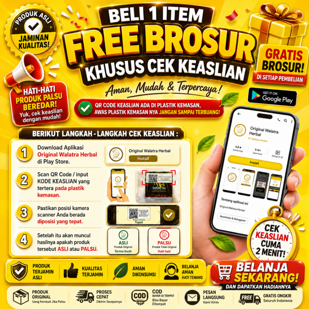 FREE Brosur Give Away Undian Uang Tunai 10JT Setiap Pembelian Semua Produk di Toko Mugni Herbal Term