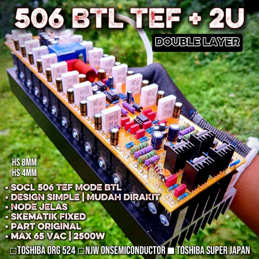 SOCL 506 TEF BTL SERIES PRO [ BTL ] 30 cm 2U | Double Layer | JLPCB FR4 | 506 BTL