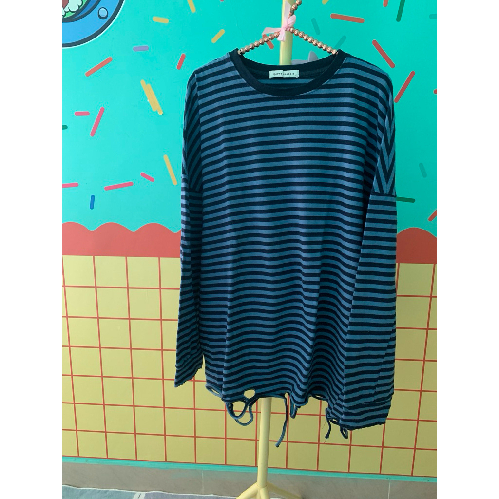 Kaos Stripe Ripped Oversize