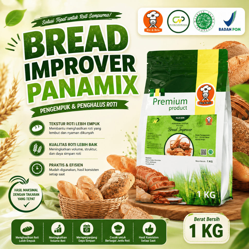 R&B Bread Improver Panamix Untuk Roti/Pengempuk Roti/Penghalus Roti Halal/Bahan Pengempuk Bakery