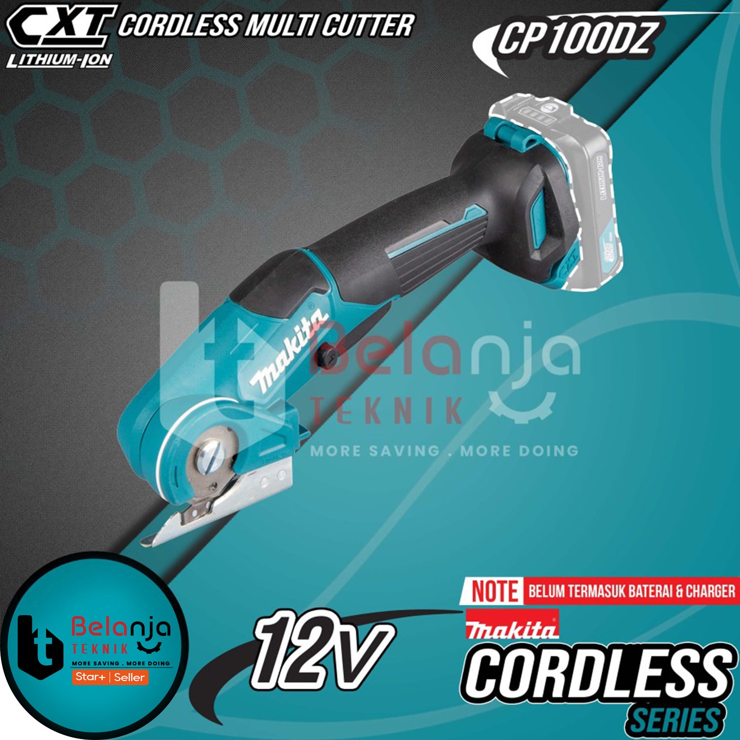 Makita Multi Cutter Cordless Baterai CP 100 DZ Pemotong Kertas CP100DZ