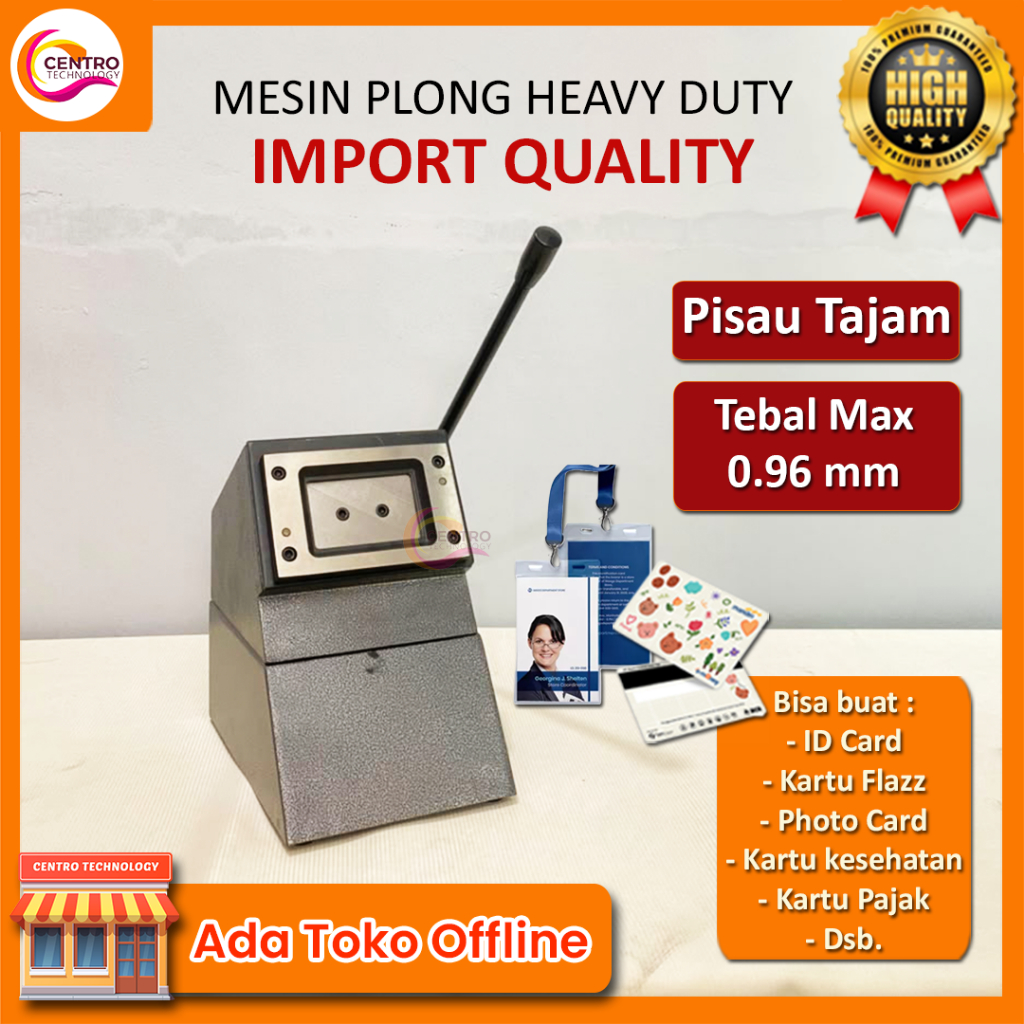Mesin Pemotong HEAVY DUTY / Pon / Plong ID Card Import Tajam (Dijamin PUAS)