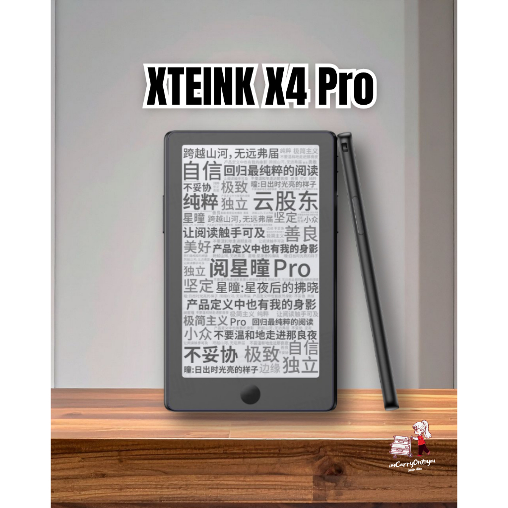 MINGGU DEPAN READY E-Reader Mini Layar E-Ink 4.3 Inch XTEINK X4Pro Tipis Ringan Bisa Tempel di HP Al