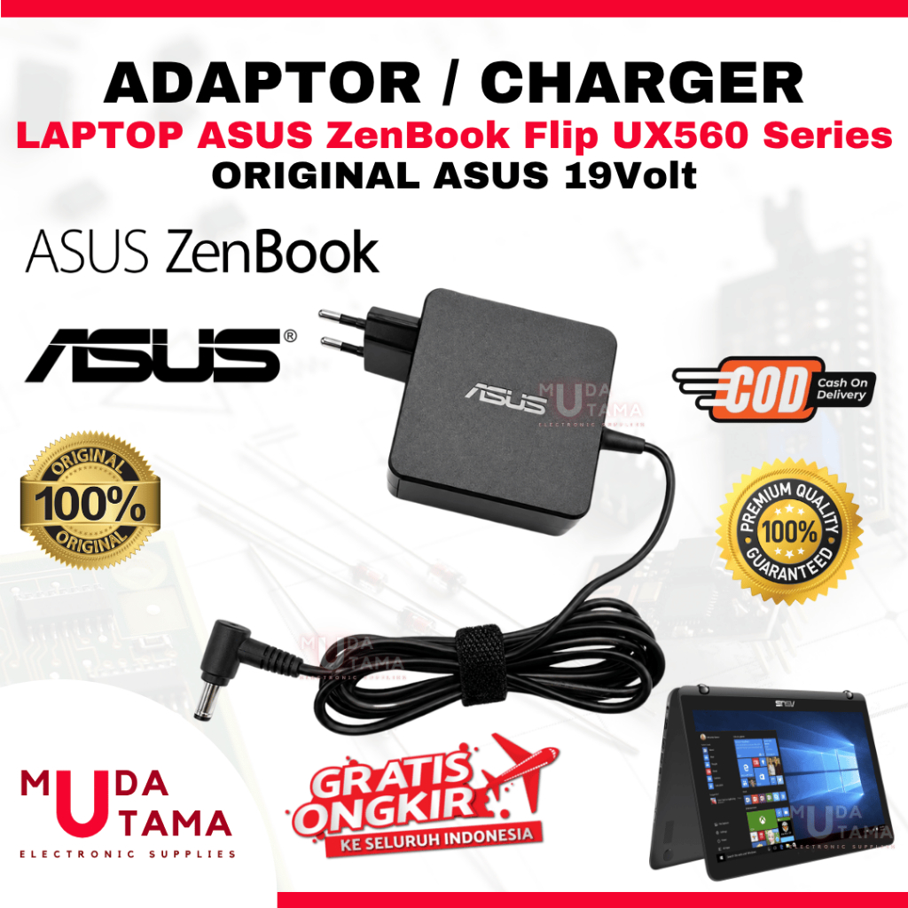 Adaptor Charger Laptop ASUS Zenbook Flip UX560 Series UX560U UX560UQ - Adaptor Laptop ASUS Zenbook U