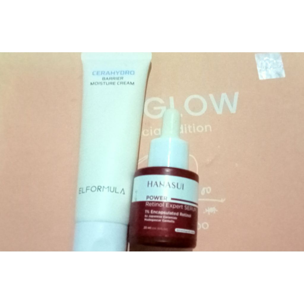 PRELOVED MOISTURIZER ELFORMULA & SERUM RETINOL HANASUI