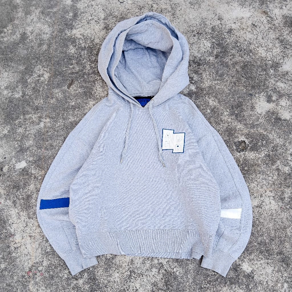 ADER ERROR - Hoodie Double Hood Boxy Grey Unisex