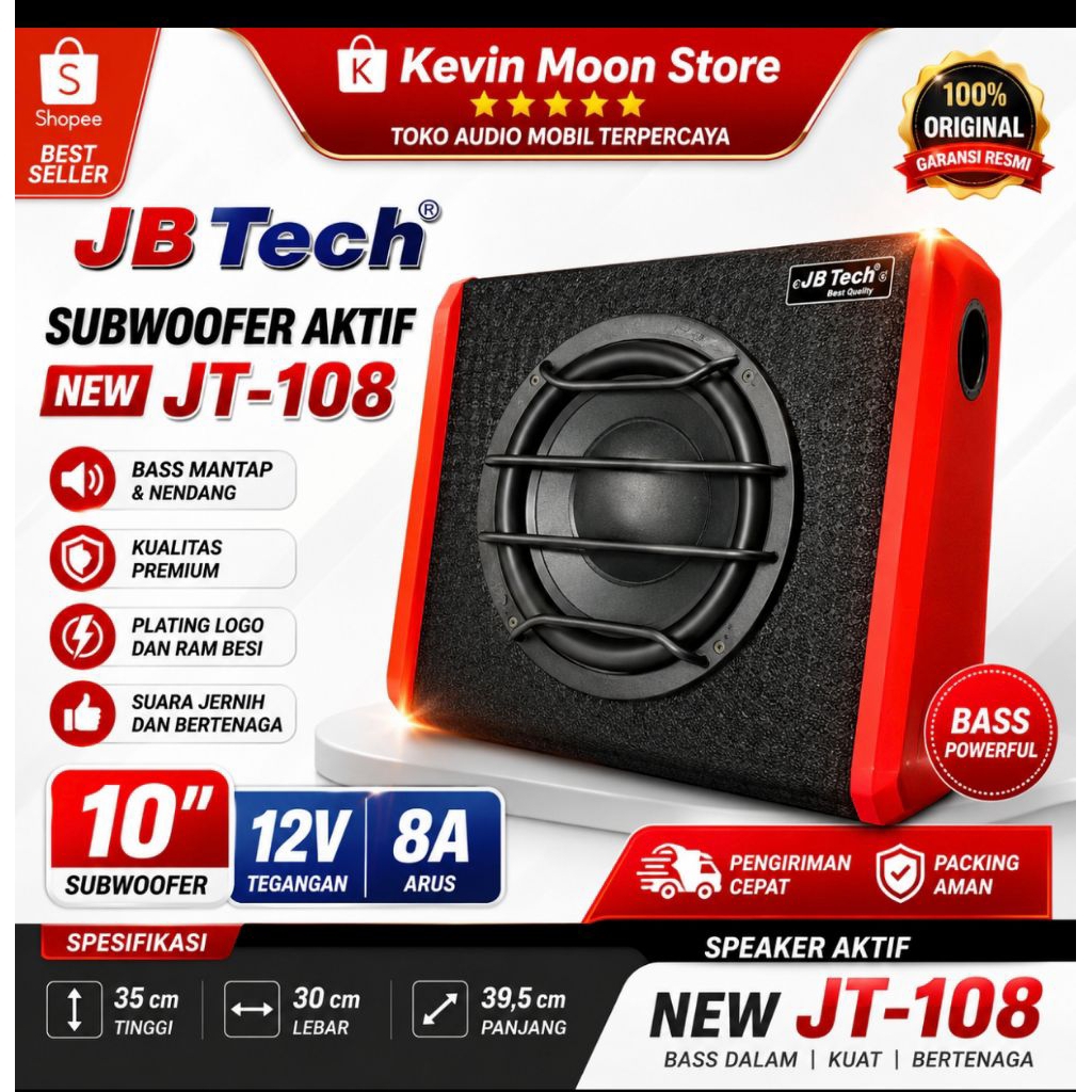 Bass Box Subwoofer Aktif Merek JBtech JT-108