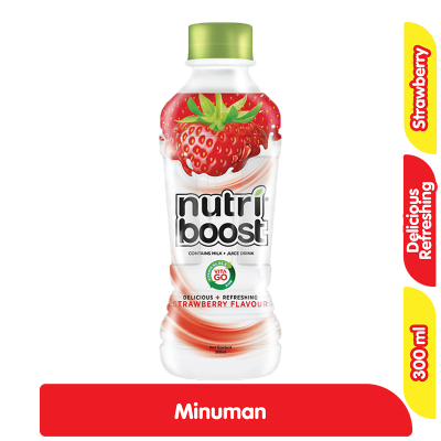 Nutriboost Minuman Susu Rasa Stroberi Botol 300 ml
