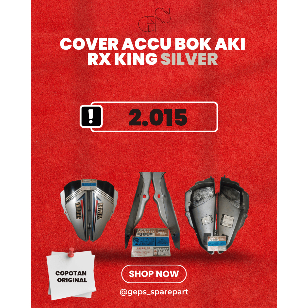 Cover Accu Bok Aki RX king Silver Copotan ORIGINAL