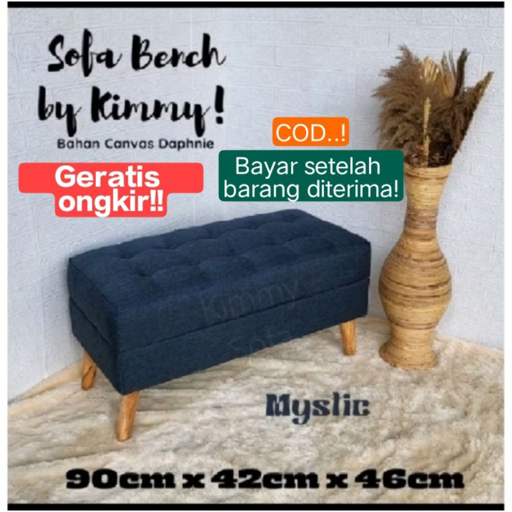 SOFA PUFF BENCH, KURSI STOOL PANJANG, STOOL MINIMALIS