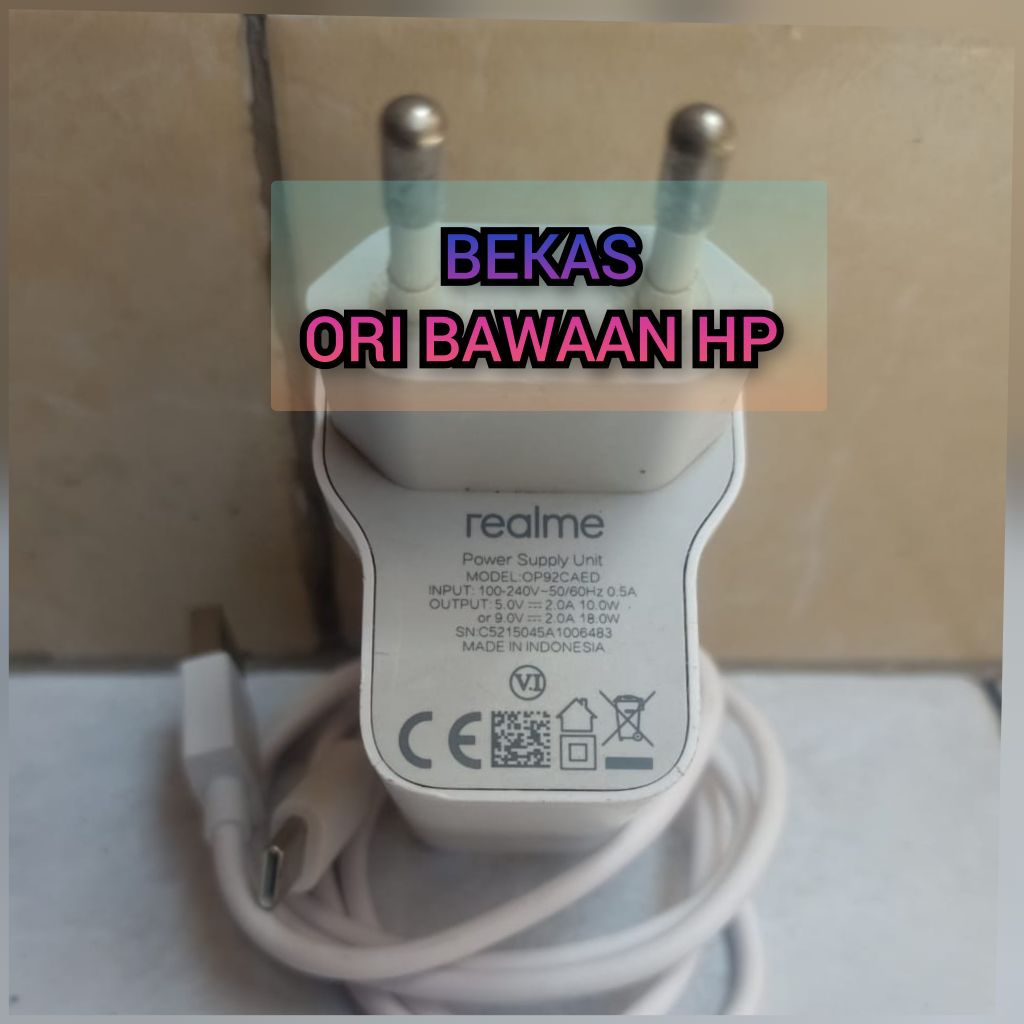 CHARGER REALME 8i | 7i | 6i ORI BAWAAN HP TIPE C