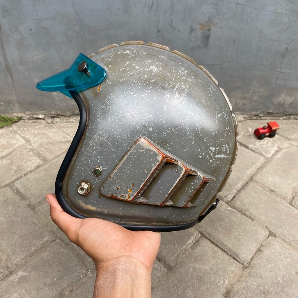 helm robot gag helm robot warna abu abu original