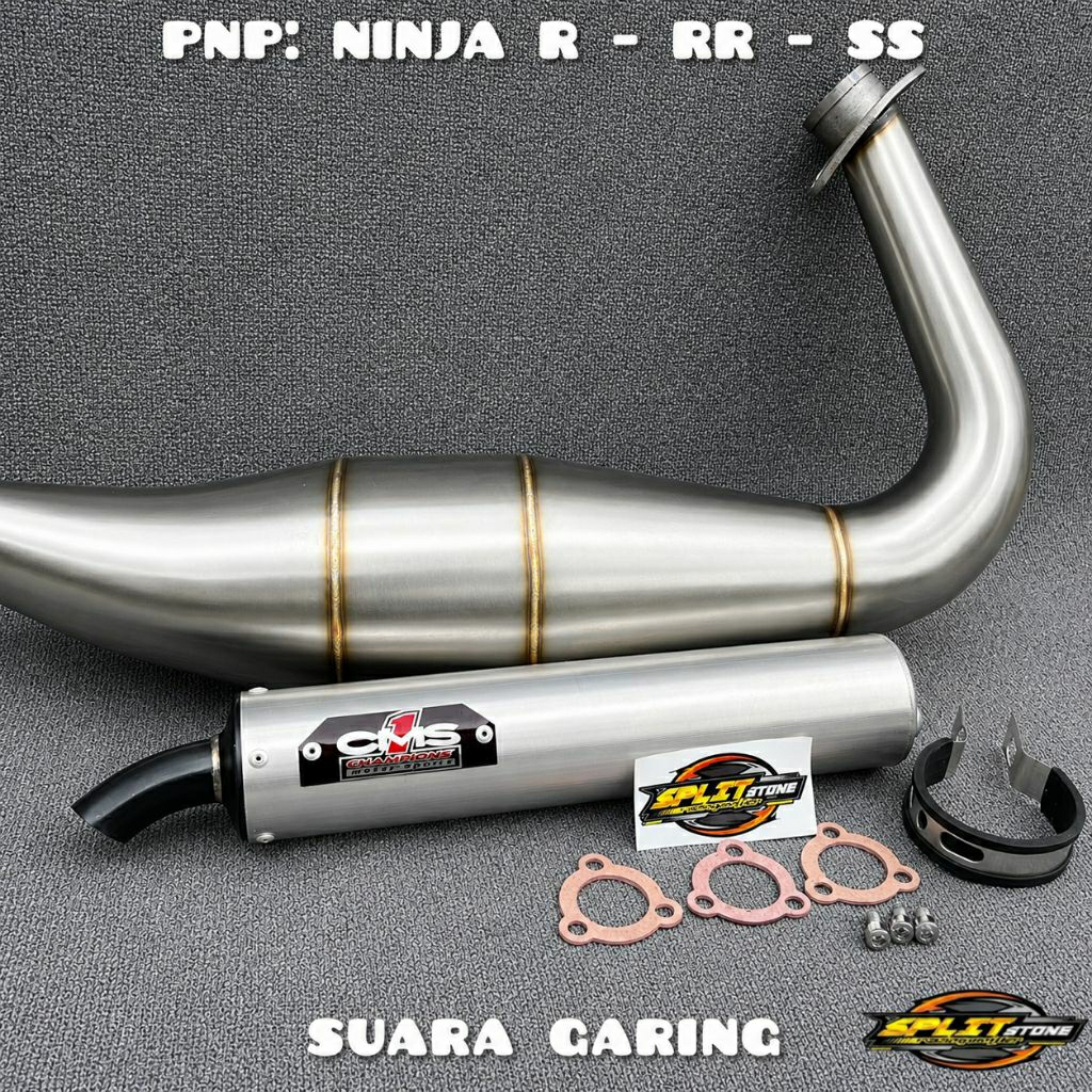 Knalpot Ninja R RR SS Kobra PNP CMS1 Press Stainless Silencer Almunium Las Anti Bocor Suara Garing