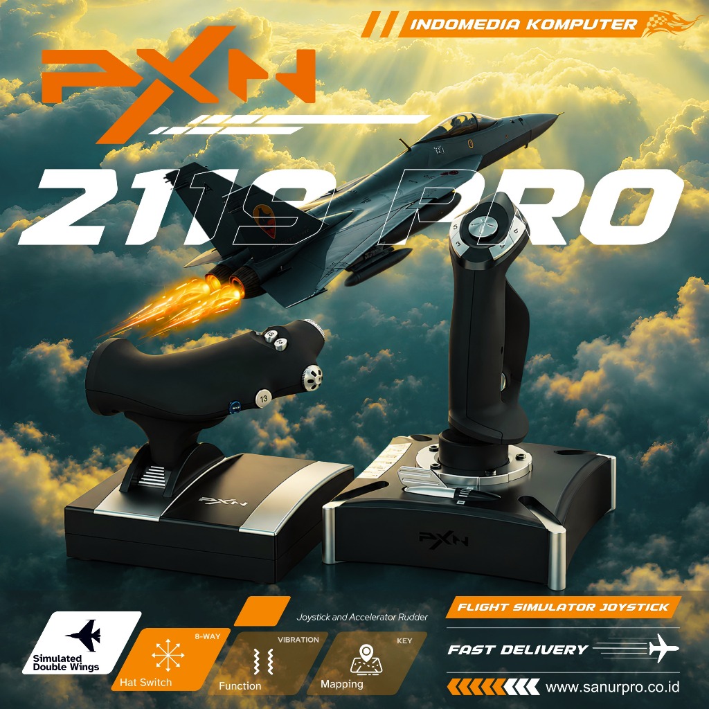Gamepad Flight Joystick Simulator PXN 2119 Pro Flight Simulator PXN 2119 Pro Joystick Simulator