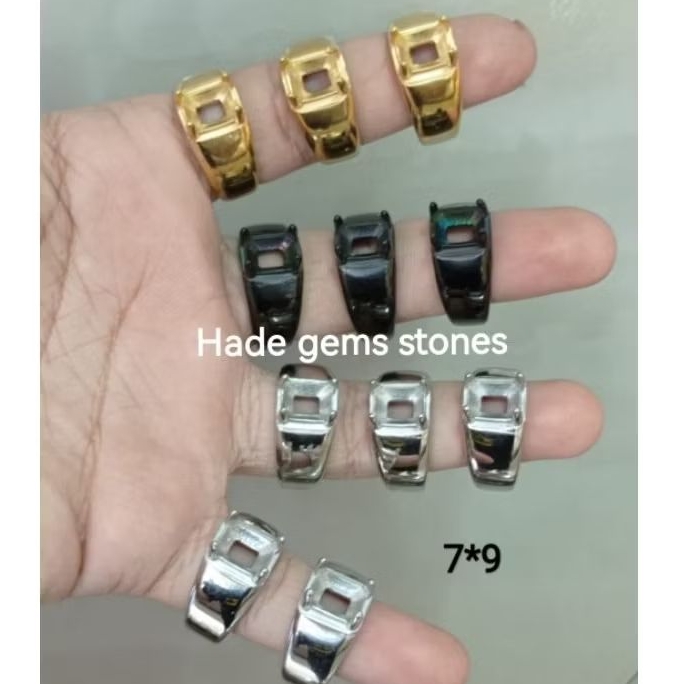RING EMBAN TITANIUM MODEL KOTAK GIGI DIM 9X7