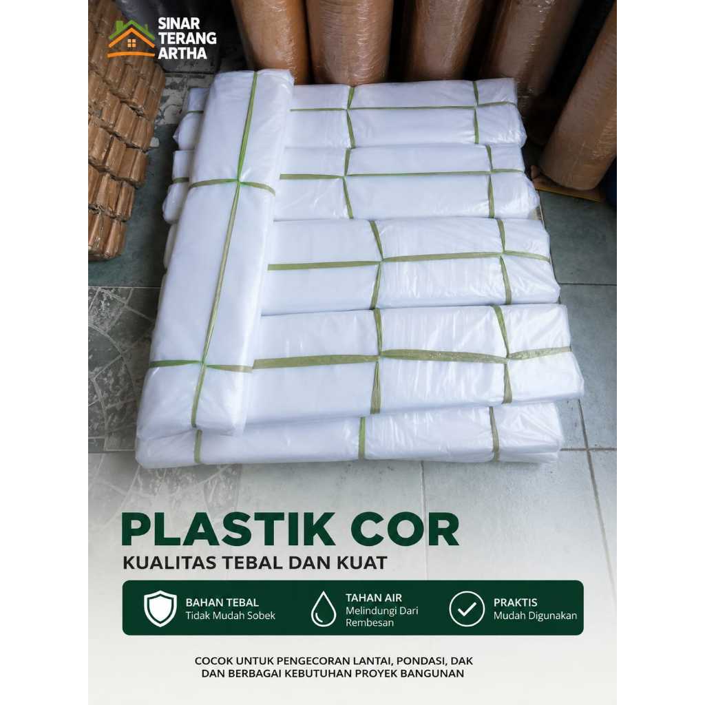 Plastik Cor Tebal Bening Tebal & Kuat PER ROLL