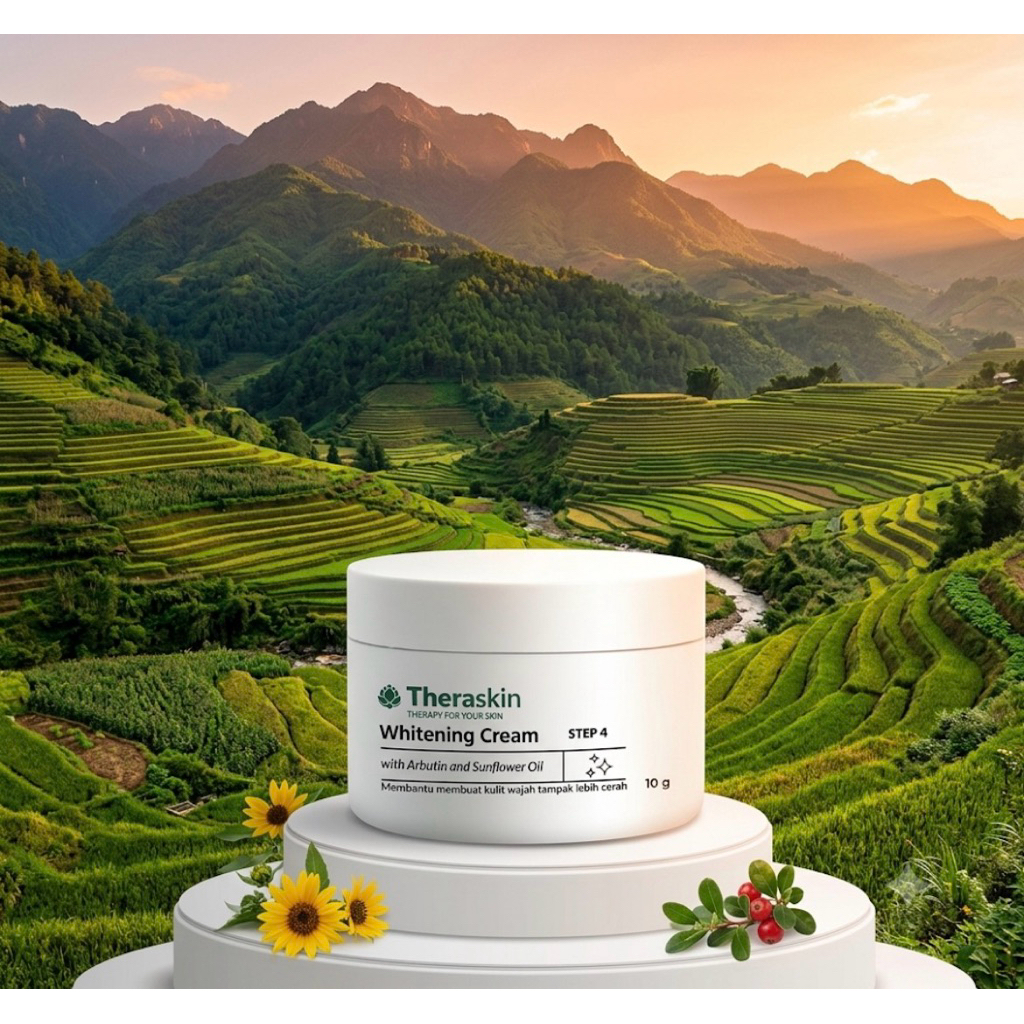 Whitening cream theraskin , whitening express , soft glowing , whitening perfect , doubel glowing su