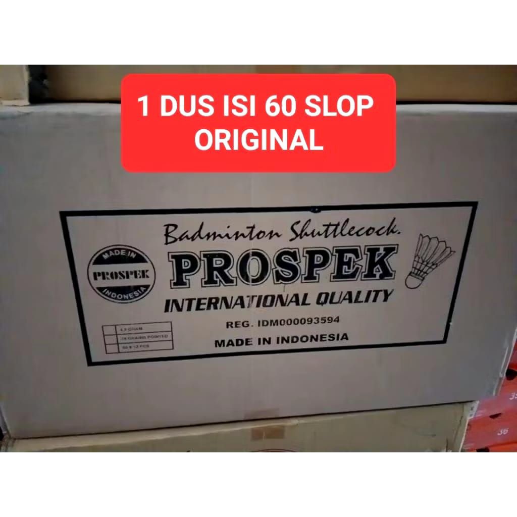 SHUTTLECOCK BADMINTON PROSPEK  1DUS ISI 60 SLOP ORIGINAL KOK
