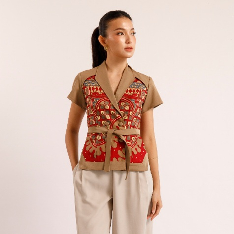 Melvee Batik - Senja Top - Atasan Wanita Blouse Batik Modern